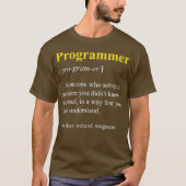 T-shirt Programmer Définition Funny Ordinateur Nerd (Devant)