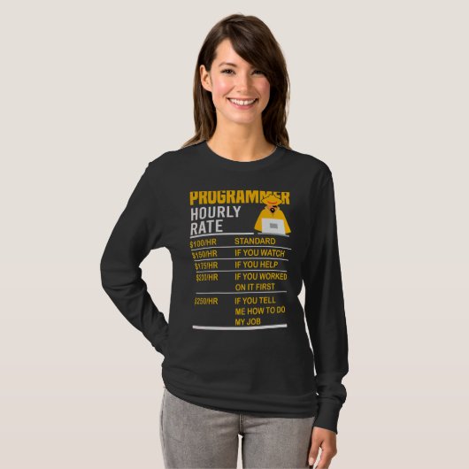 T-shirt Programmer Horaire Coder Programmation Mème Dire (Devant entier)