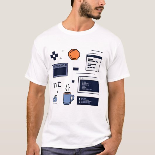 T-shirt Programmer Life – Coding Workspace Developer. (Devant)