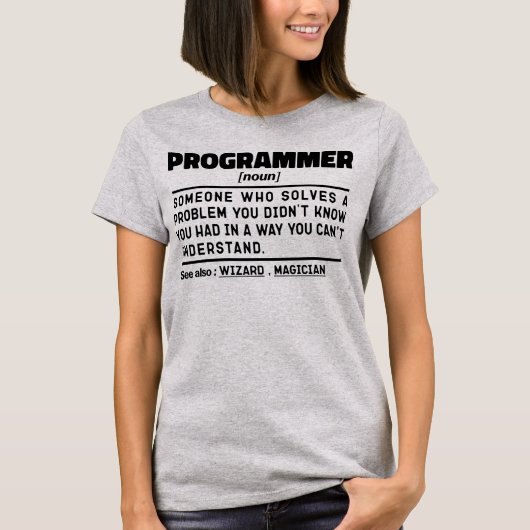 T-shirt Programmer Noun Développeur logiciel Humour plaisa (Devant)