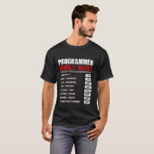 T-shirt Programmer Tarifs horaires Code Funny Computer Pro (Devant entier)