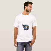 T-Shirt Programmeur Chat Kawaii - Code Chat Cyber (Devant entier)