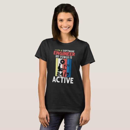 T-shirt Programmeur Coder de l'ingénieur logiciel Swea (Devant entier)