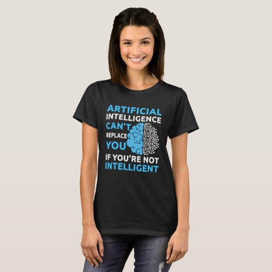 T-shirt Programmeur d'algorithme d'intelligence artificiel (Devant entier)