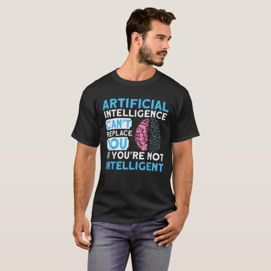 T-shirt Programmeur d'algorithme d'intelligence artificiel (Devant entier)