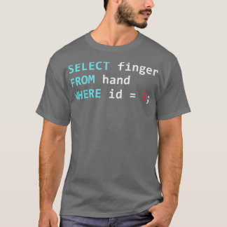T-shirt Programmeur de base de données Geek de requête SQL