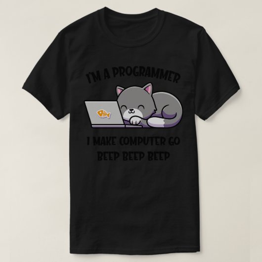 T-shirt Programmeur de chat Coder Funny Computer Scientifi (Design devant)