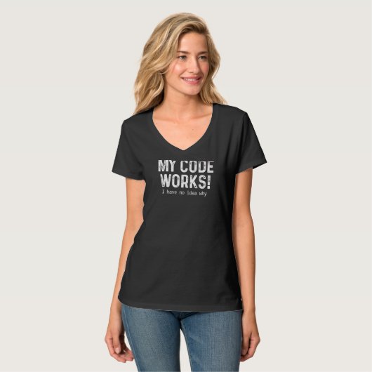 T-shirt Programmeur de codage Mon code fonctionne Programm (Devant entier)