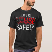 T-shirt Programmeur de codage nouveauté Supprimer USB en t (Devant)