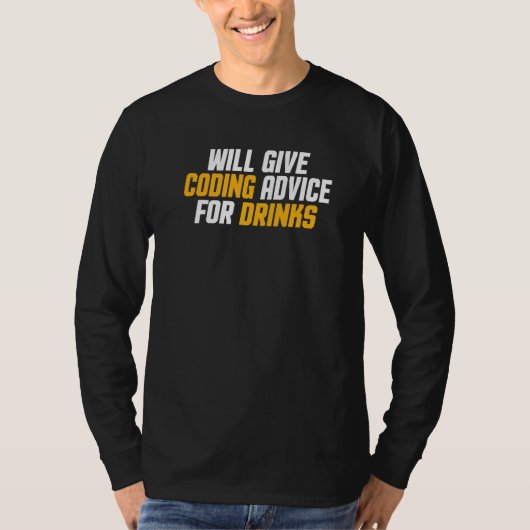 T-shirt Programmeur Développeur Donnez des conseils de cod (Devant)