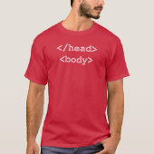 T-shirt Programmeur développeur HTML Corps de tête (Devant)