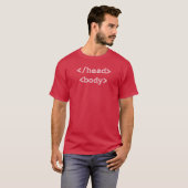 T-shirt Programmeur développeur HTML Corps de tête (Devant entier)