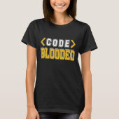 T-shirt Programmeur d'ordinateur sanglé par code (Devant)