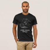 T-shirt Programmeur Drôle Skateur Code Skate Répète (Devant entier)