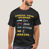 T-shirt Programmeur Geek Java C Python Informatique Nerd (Devant)