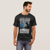 T-shirt Programmeur Hacker à temps plein (Devant entier)