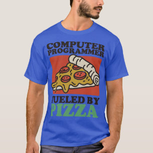 T-shirt Programmeur Informatique Alimenté Par Pizza