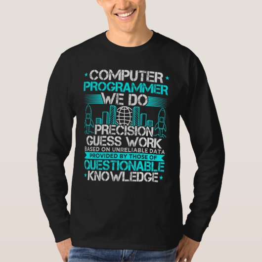 T-shirt Programmeur Informatique Nous Effectuons Des Trava (Devant)