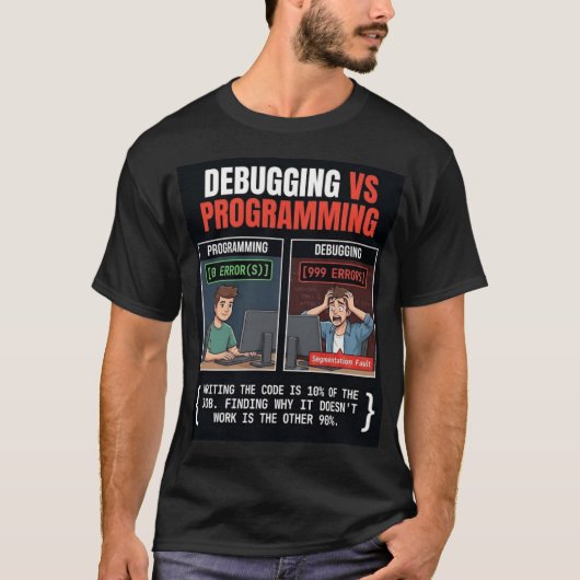 T-shirt Programmeur ingénieur logiciel Programme de déboga (Devant)