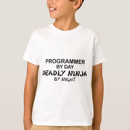 T-shirt Programmeur mort Ninja par nuit (Devant)