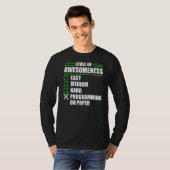 T-shirt Programmeur Programmeur Informatique Sur Papier (Devant entier)
