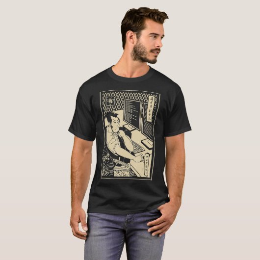 T-shirt Programmeur Samurai - Warrior computer - Développe (Devant entier)