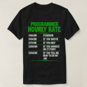 T-shirt Programmeur Taux horaire Funny Computer Programmat (Design devant)