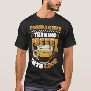 T-shirt Programmeur Transformant Le Café En Programmeur De