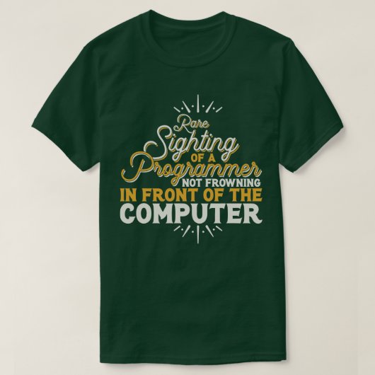 T-shirt Programmeur Visage Rare D'Un Programmeur (Design devant)