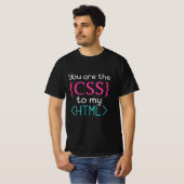 T-shirt Programmeur Vous Êtes Css À Mon Html (Devant entier)