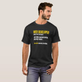 T-shirt Programmeur Web Developer Coder Site Web Programme (Devant entier)