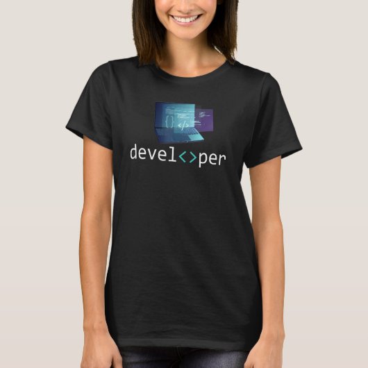 T-shirt Programmeur Web Developer Coding Full Stack Progra (Devant)
