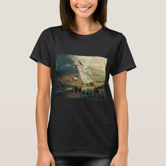 T-shirt Progrès américain par John Gast (Devant)