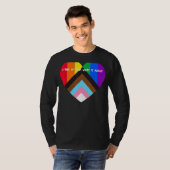 T-shirt Progrès Fierté Coeur Drapeau Tenez-Vous Pour Ce Qu (Devant entier)