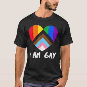 T-shirt Progrès Fierté Drapeau Coeur Inclusivité Je Suis G