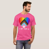 T-shirt Progrès Fierté Indicateur Coeur Inclusivité Ne Ref (Devant entier)