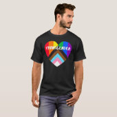 T-shirt Progrès Fierté Indicateur Coeur Inclusivité Transg (Devant entier)