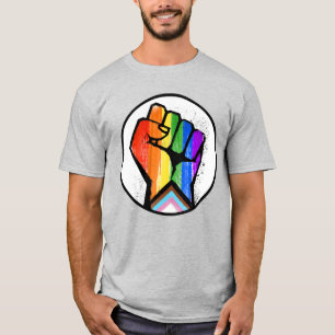 T-SHIRT PROGRÈS LGBTQ FISTE RÉSISTANCE FIERTE