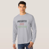 T-shirt Progrès Plutôt que Perfection – Longue Manche Moti (Devant entier)