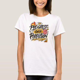 T-shirt Progrès Plutôt que Perfection Motivation Inspirati