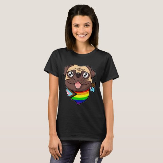 T-shirt Progrès Pride Carlin Chien Chien Chien Chien Chien (Devant entier)