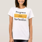 T-shirt Progrès sur la perfection enseignant (Devant)