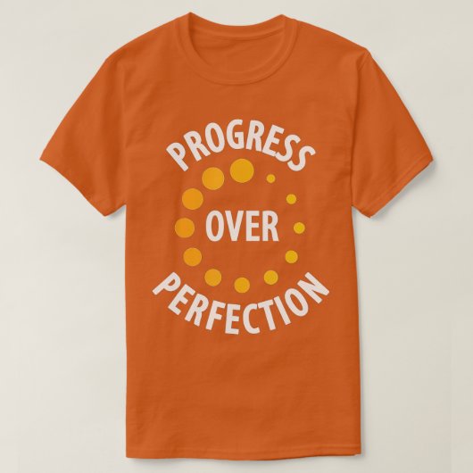T-shirt Progrès sur l'enseignant motivationnel (118) (Design devant)