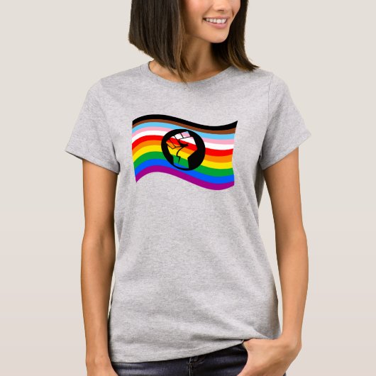 T-Shirt Progress Pride Personnes de Couleur (Devant)