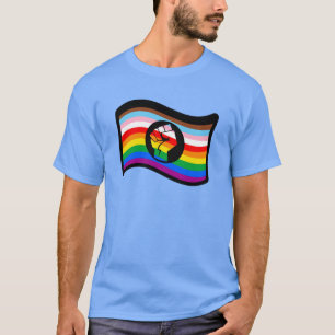 T-shirt Progress Pride POC poing levé