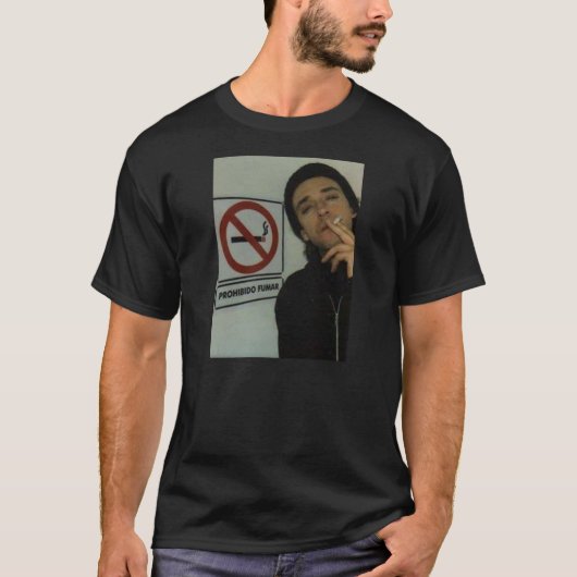 T-shirt prohibido fumar (cerati) Camiseta premium de cuell (Devant)