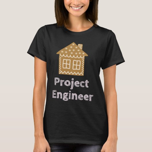 T-shirt Project Engineer Fun Gingerbread House Decorating (Devant)