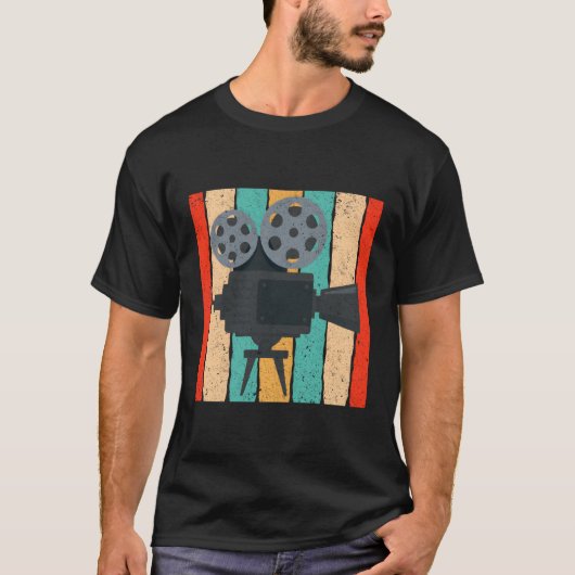T-shirt Projecteur de cinéma caméra (Devant)