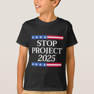 T-shirt Projet 2025 Anti Trump Drapeau américain Femmes po