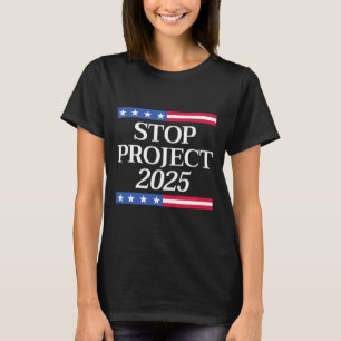 T-shirt Projet 2025 Anti Trump Drapeau américain Femmes po